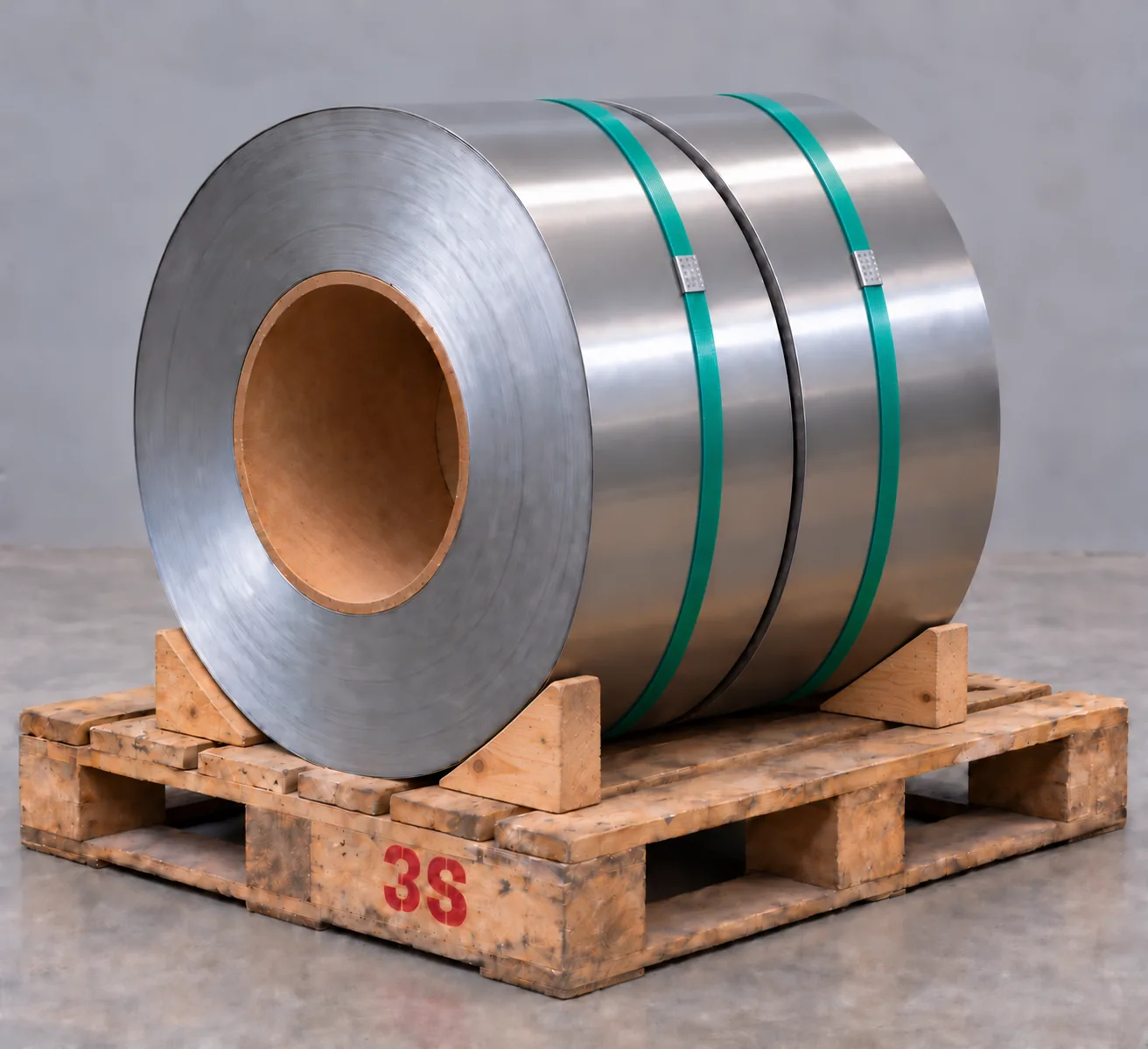 Rotoli di nastro inox reggiati