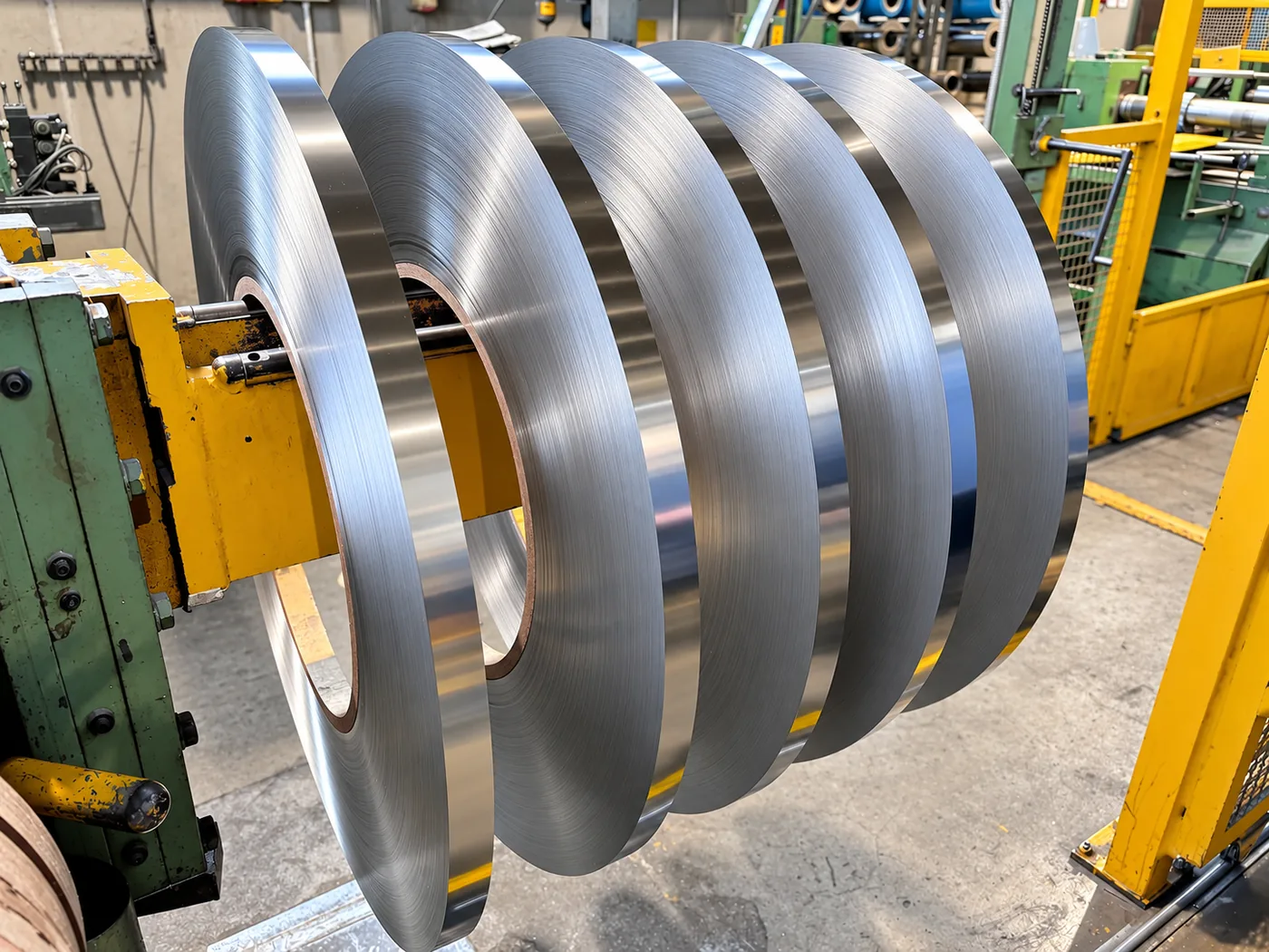 Linea di taglio con nastri inox di precisione